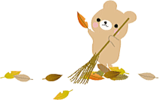 2019秋地域奉仕イラスト落ち葉